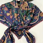 Women Custom Scarf Silk Scarves Printing Service Designer Women Square Custom Silk Scarf