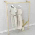 Store Retail Clothing Store Metal Gold Iron Pipe Wall Stainless Steel Display Rack