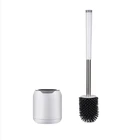 Tpr Silicone Toilet Brush BOOMJOY New Metal Stainless Steel Handle Tpr Silicone Rubber Toilet Bowl Brush
