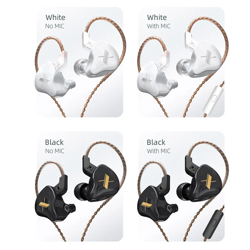 1DD Dynamic HIFI Bass Earbuds In Ear Monitor Headphones Sport Noise Cancelling Headset KZ EDX Earphones