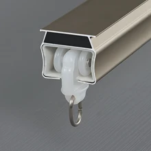 Hot Selling Modern Luxury Mute Square Aluminum Curtain Track Sliding Metal Rail 8356 for Curtain Poles Tracks & Accessories