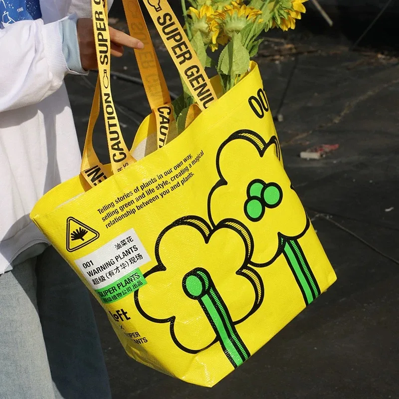 product environmentally friendly pp woven tote bag laminated waterproof woven shopping bag customized logo-14
