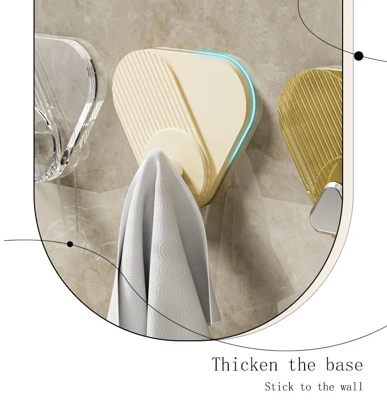 주방 욕실 조명 고급 후크 ABS 안정성 강력한 하중 지지 자체 접착 삼각형 후크 공장