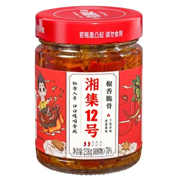 Xiangji No.12 Spicy Crisp Bone Stir-fried By Tea Oil Good Partner With Meals Fresh Pig Cartilage