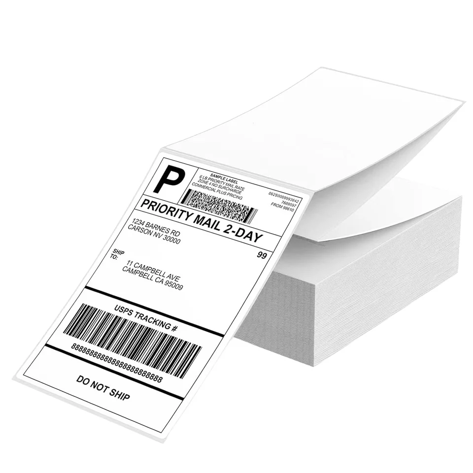 4x6 Thermal Shipping Label Thermal Labels Printer Stickers Logistic Mark Shipping Labels for Warehouse supplier