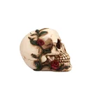 Figurine Low Price Resin Wholesale Halloween Retro Rose Carving And Making Skull Figurine