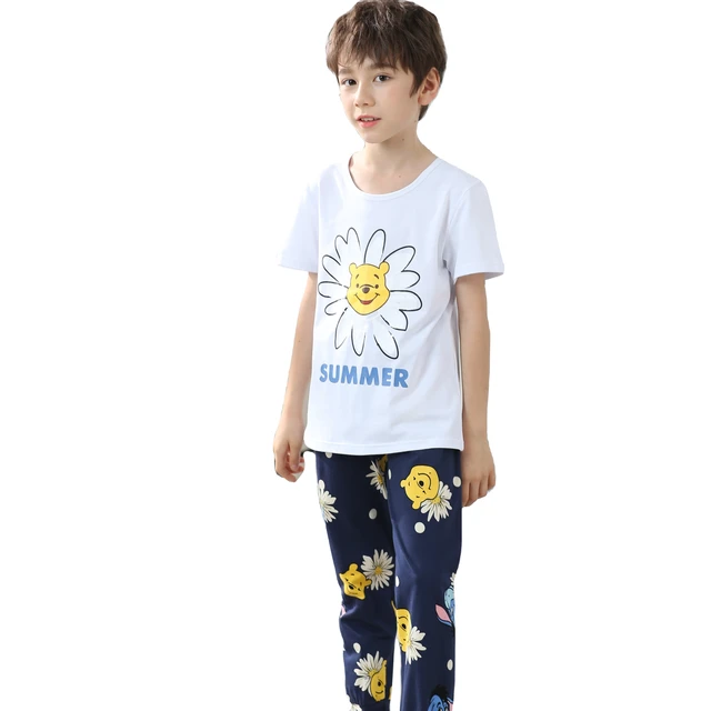 2023 Summer Cartoon Print Pajamas for Children Child Boys Babi Clothes Boy Sleepwear Kid Clothing Suit for Girls