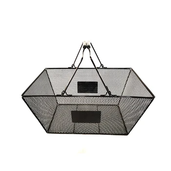 Customized design Supermarket Store Cosmetic Wire Mesh Metal Shopping Basket