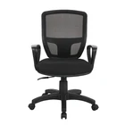 High Quality Training Room Fabric Middle Back Office Chair Used For Staff Workstation With Gas-lift And Brake Wheels