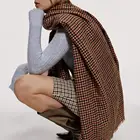 Brand Scarf Shawl Brand Plaid Scarf Cashmere Shawl Female Winter Warm Plaid Shawl Scarf Holiday Gift