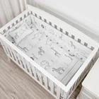 Animal Party Theme Nursing Crib Set 4 Piece Bedding Soft Baby Bedding Set 100% Organic Cotton