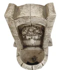 Polyresin Battery-powered Lion Face Tabletop Water Fountain For Home Decoration