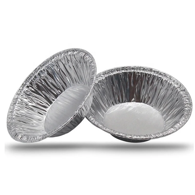 Factory wholesale 65ml aluminum foil reusable egg tart pans disposable Tins Aluminum Pie Pans used for Baking