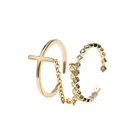 New Trending 925 Sterling Silver Jewelry Luxury Styles Cuff Set Women Fashion Rings