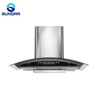 New Household 900 Mm Walls With Black Tempered Glass Gesture Switch Kitchen Chimney Cooker Motor Range Hood