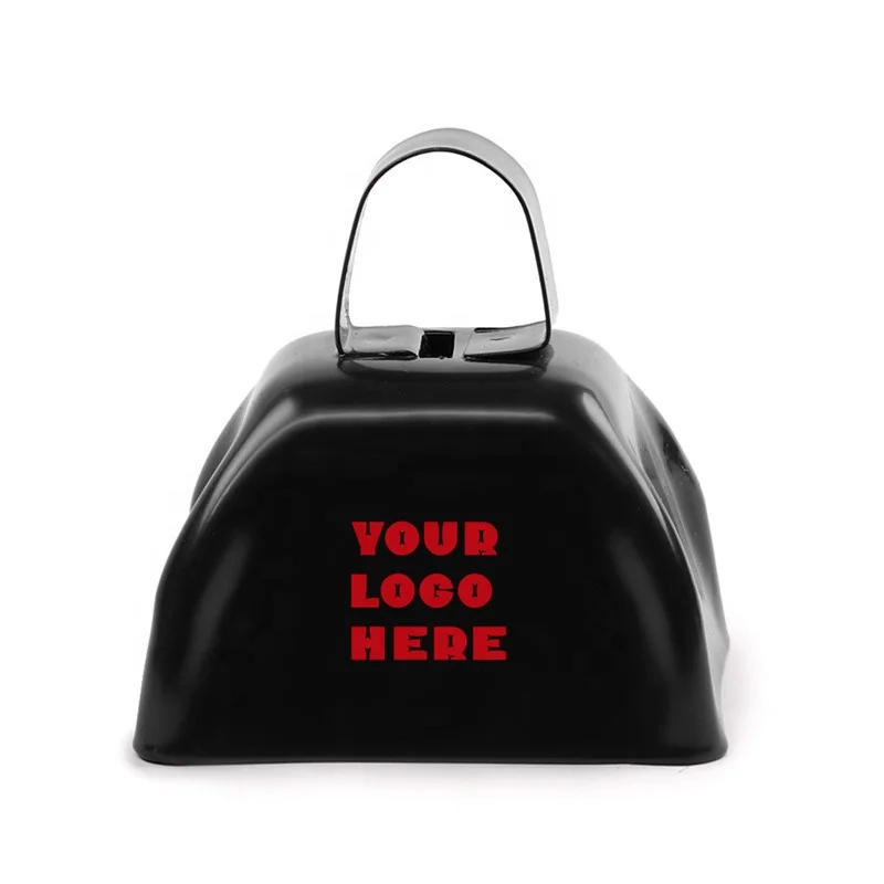 Custom Logo Printed Noise Maker Cow Bell For Sporting Events Noisemaker Metal Cowbell