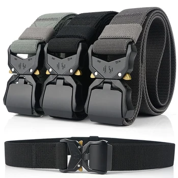 Custom Print Nylon Webbing Military Edc Rigger Police Duty Tactical belts With Quick Release Buckle
