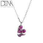 Silver Pendant Silversilver Top Design 925 Sterling Silver Heart Pendant With Purple Ruby Zircon Jewelry
