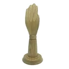 Natural New Style Natural Color Mannequin Wooden Hand For Kid Paddle Hand With Base Display
