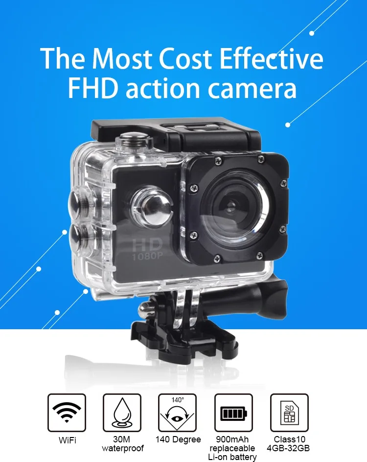 Sports Camera Hd 1080p Mini Camcorders Go Pro Her 9 Motorcycle Helmet