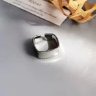 Ring Hip Hop Wide Noodles Personality Korean Style Square Temperament Metal Ring