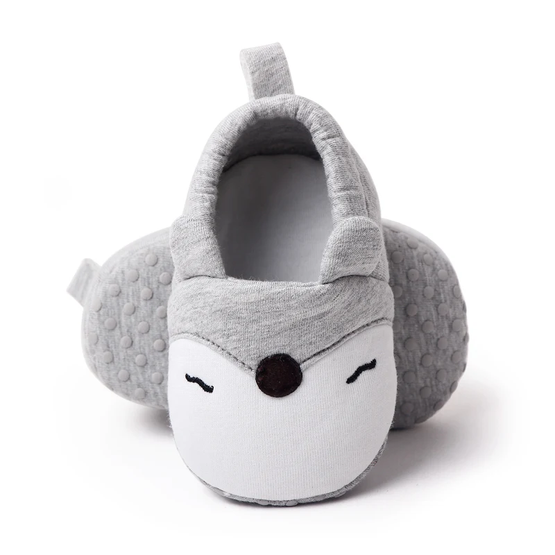 Fluffy Autumn and Winter Cute Cozy Cartoon Animal Cotton Soft-soled Baby Shoes for Girls and Boys factory