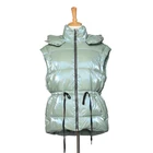 Green Jacket Shiny Light Green Outwear Women Puffer Jacket Coat Winter Bomber Padded Jacket