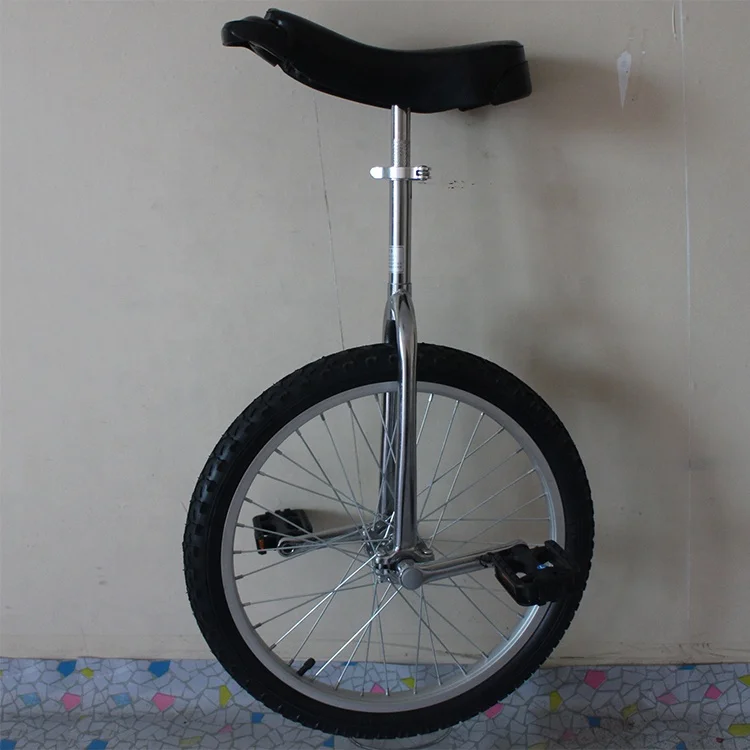 20 Inch Unicycle Bicycle Chrome Fork Steel Rim Unicycle One Wheel