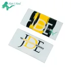 Logo Low Minimum Garment Woven Label Tag Customized Clothing Embroidered Logo Silk Printing