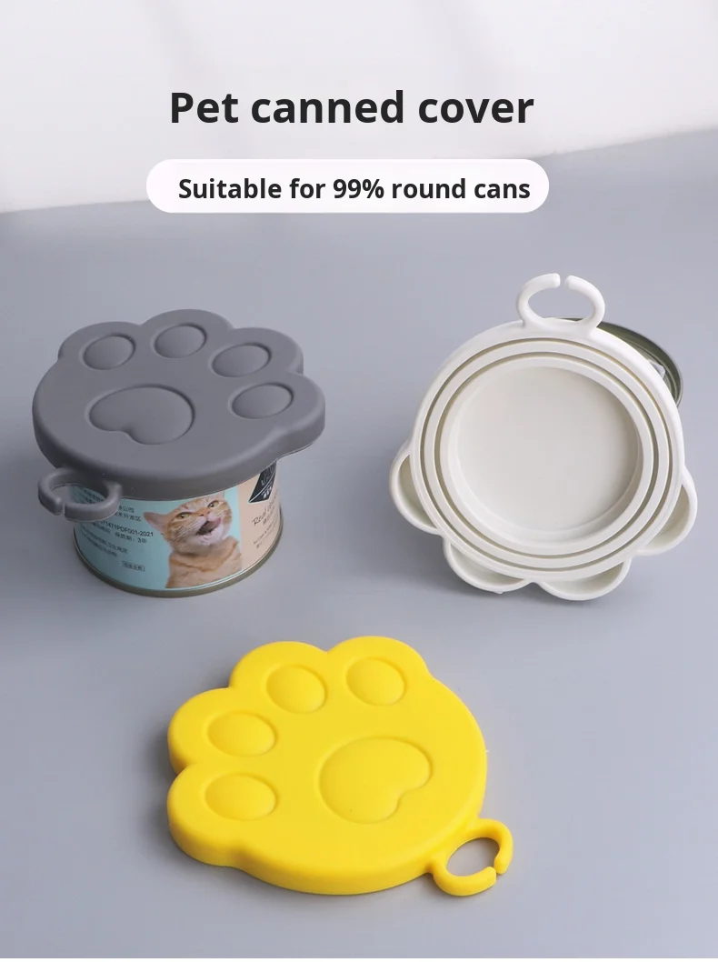 Universal Silicone Can Sealing Lid for Pet Dogs & Cats Multifunctional Food Preservation Bowl & Feeder factory