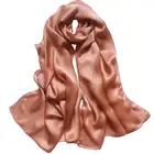 Plain Long Shawl Plain Color Long Silk Scarf Solid Color 100% Silk Shawl
