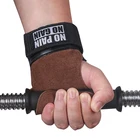 Cow Wrist Cow Leather Weight Lifting Hand Grips Adjustable Neoprene Padded Wrist Wraps For Power Lifting