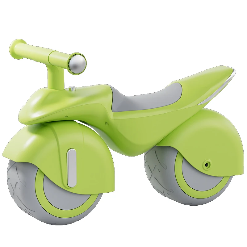 PU 2-Wheel Kids Balance Motorcycle Plastic Foot-Powered Sliding Ride on Car Toy for Boys and Girls