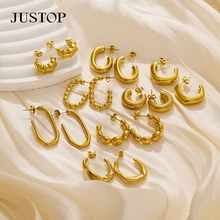Luxurious Hoop Filled Gold Earrings 18k Gold Plated Hypoallergenic Earrings Jewelry for Women