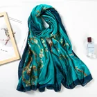 Silk Scarves Scarves Wholesale Oem Fashion Thin Fashion Print Long Large Satin Women Silk Chiffon Scarves