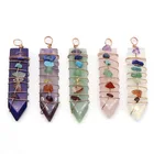Spiritual Metaphysical Necklace Accessory Crystals 7 7 Chakra Pointed Pendant