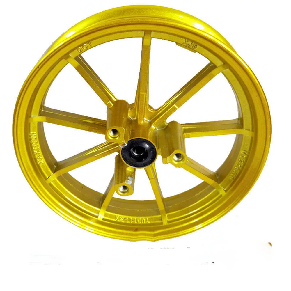 High-Durable Customized 10/12 Inch Modified Aluminum Alloy Motorcycle Wheels Black for Replacement 1 Year Warranty Factory Price