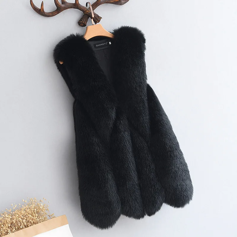 Fur Coat Winter Coat Female Natural Large Wool Fur Coat Street Warm Long Sleeve Detachable Vest