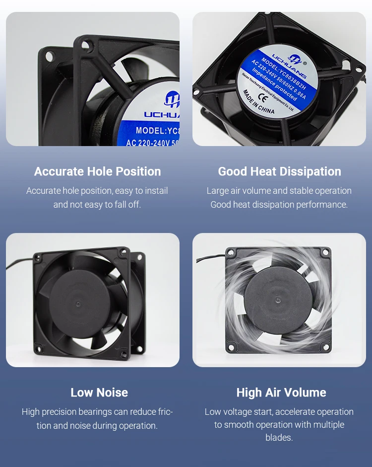 Dual-mode Industrial Axial Fan, 8025, 110V/220V/380V - detail 10