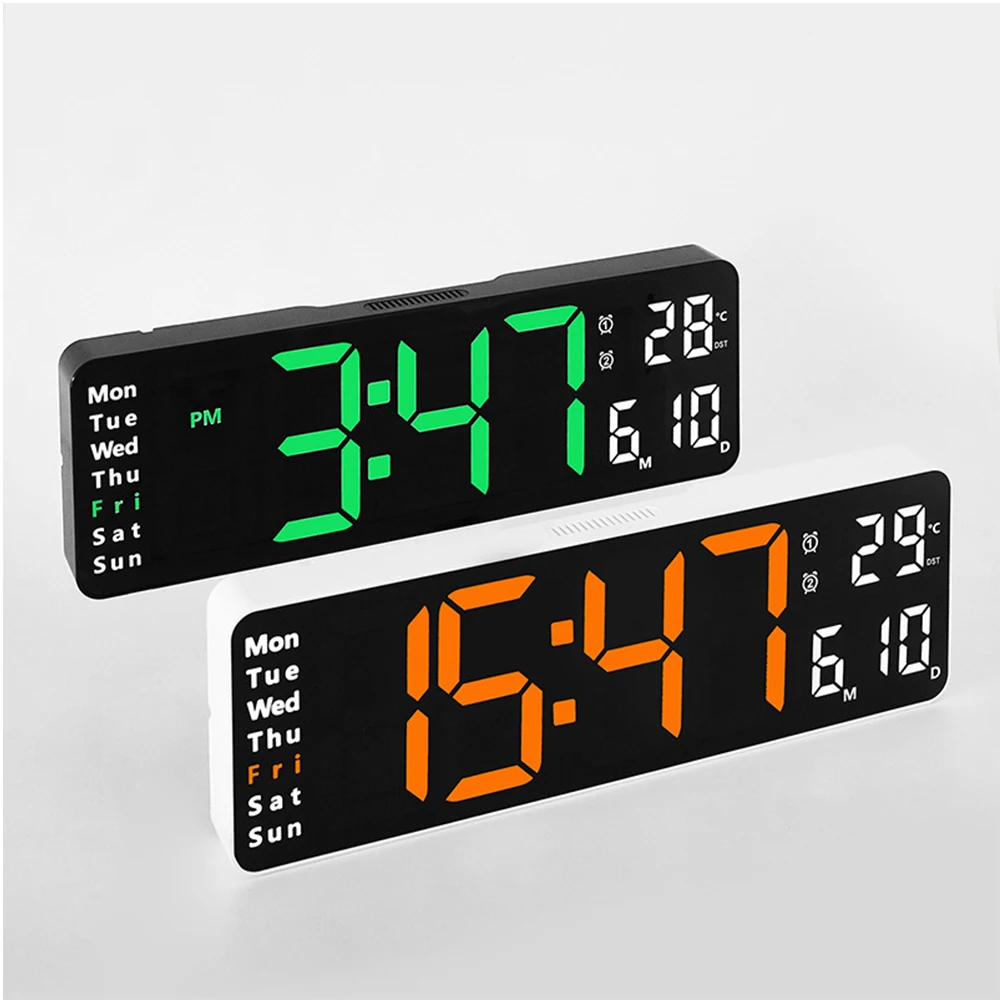 16 Inch Big Screen Remote Control Electronic Led Wall Clock With ...