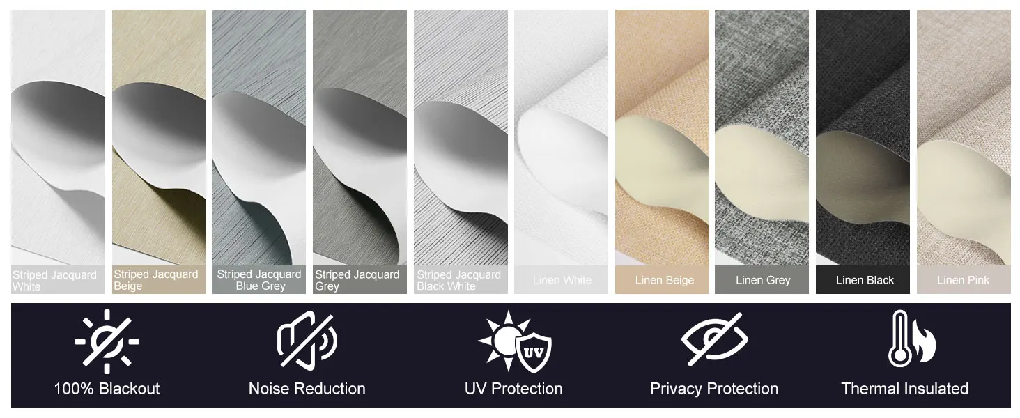 100% Blackout 380GSM 3M Width Flame Retardant UV Proof Waterproof Polyester Roller Blinds Fabric