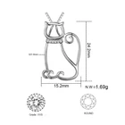Silver Charm Cz Silver 925 Cz Pendant XZY 925 Steeling Silver Animal Cat Charm Pendant With AAA CZ And Rhodium Plated