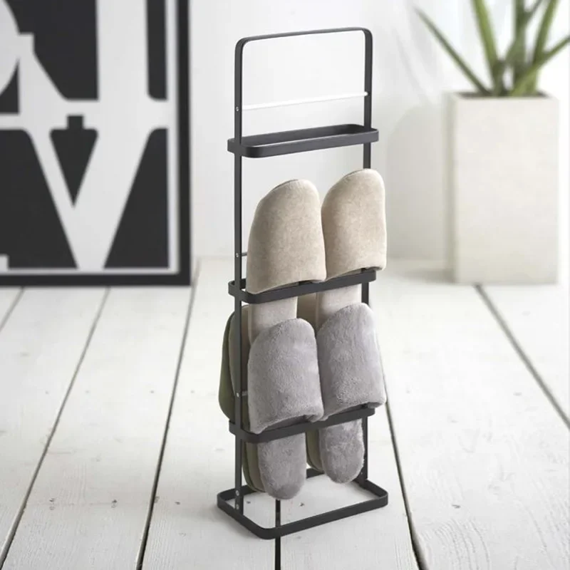 Hot Standing Metal Slipper Rack Shelf Iron Storage Living Room Slipper Rack 3 Floors