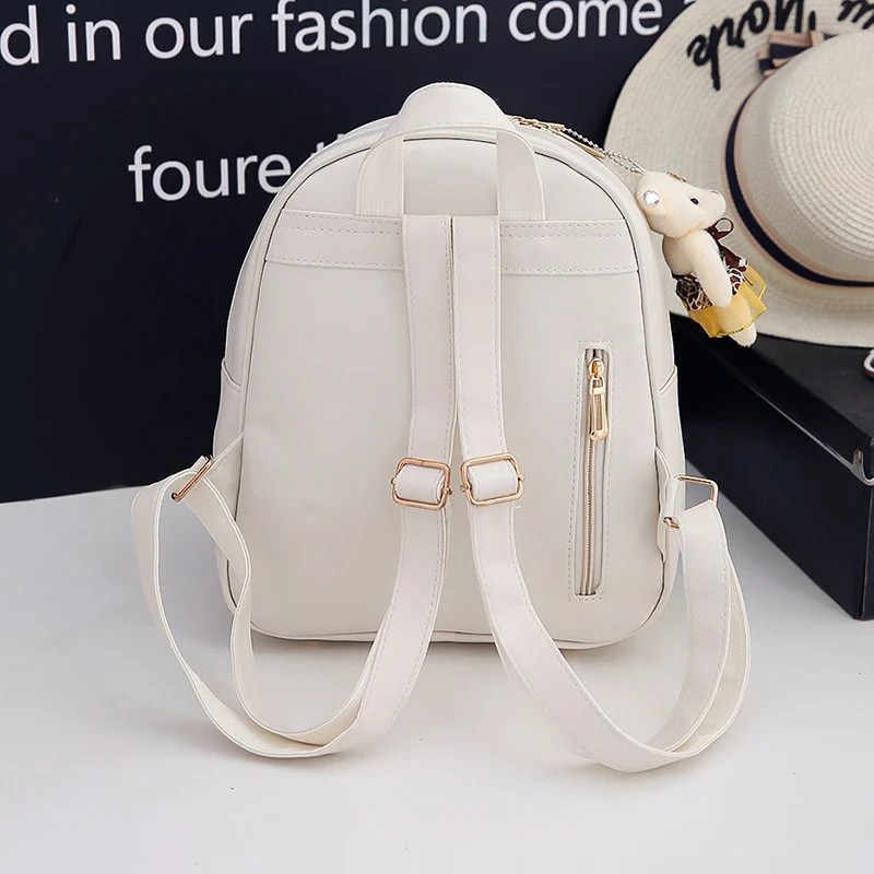 Hot Sale PU Leather Shoulder Bags Fashion Ladies Travel Backpack 3 Pcs in 1 high quality fashion waterproof Backpack
