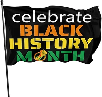 Custom 3x5 Outdoor Decorative Banner Black History Month Flags Tapestry With Brass Grommets