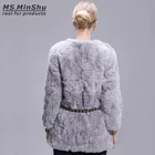 Rex Rabbit Coat Women Genuine Rex Rabbit Fur Coat