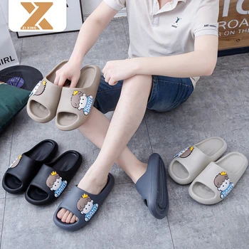 New Product EVA Fashion Summer Custom Home House Men's Slides Slippers Pillow Slides Cloud Indoor Slippers