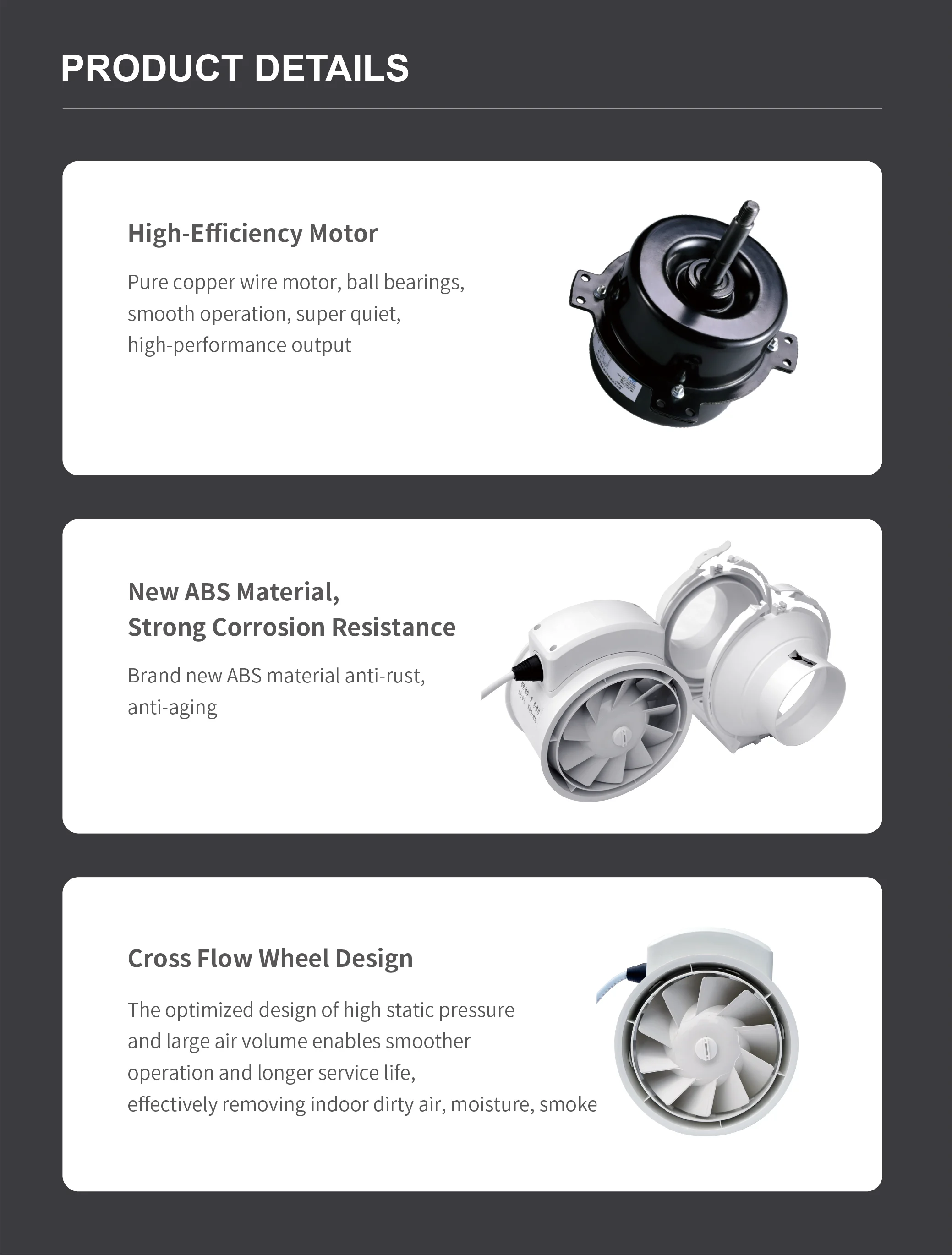Inline Duct Fan, NANYOO, Plastic, 220V - detail 6