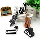 Pen Drive 32gb Usb Pen Drive Soft Silicone Pvc Usb 16gb Flash Memory Stick Guitar Piano Note Music Style Pen Drive 32gb