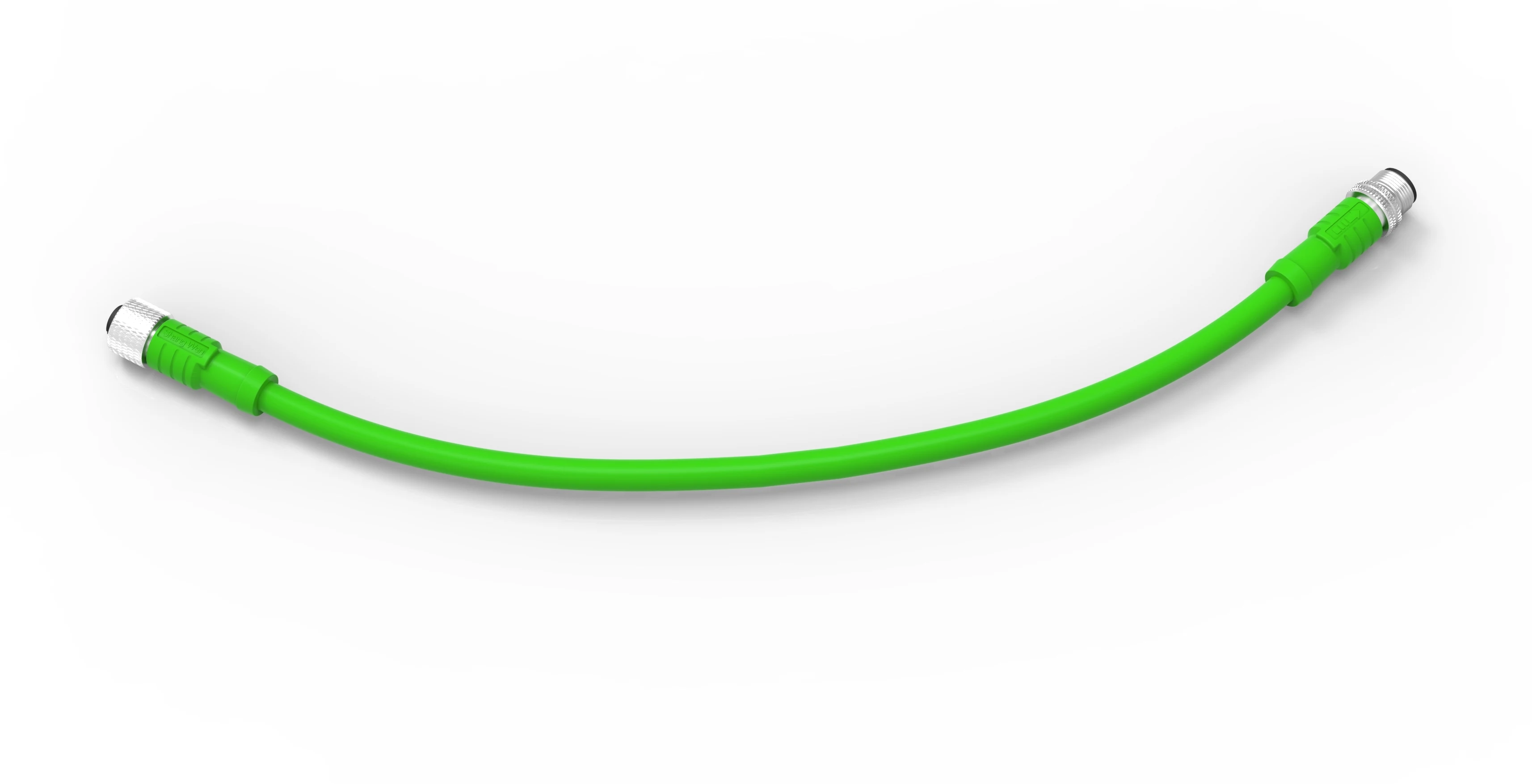 Factory Sales Industrial Circular Cable Green Electrical Wire M8 Ip67 Waterproof 4 Pin Connector